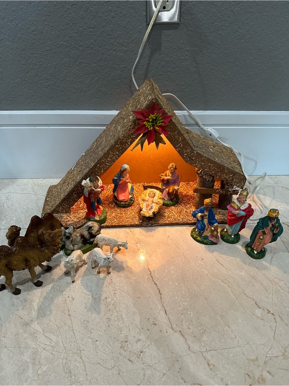 VTG Fontanini Depose Italy Nativity Set 14 Pieces